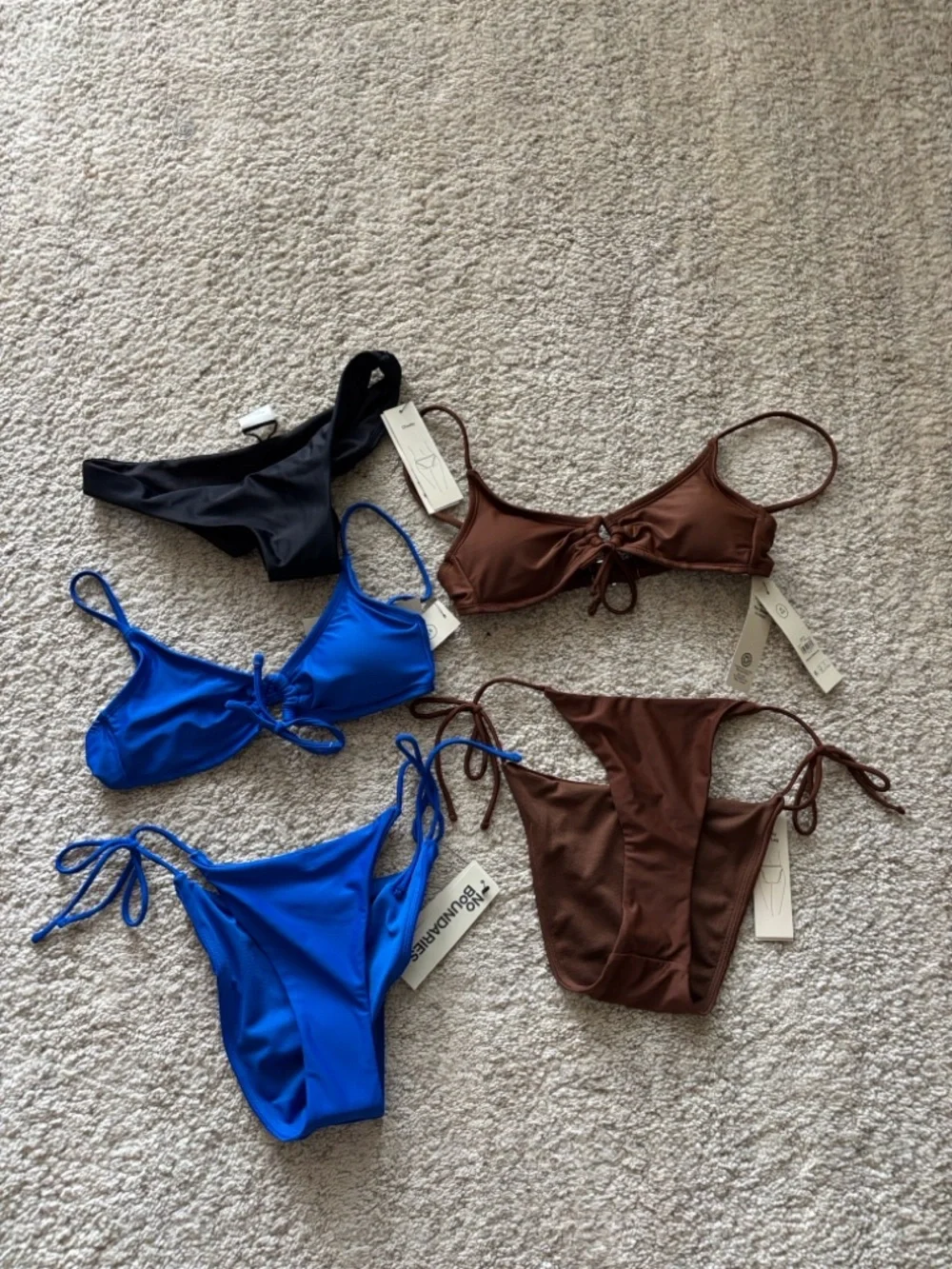 NWT Bikini’s in Blue, Brown & Black - Picture 1 of 4